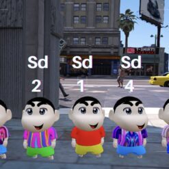 GTA5 Shinchan 5 PED Mods Bundle