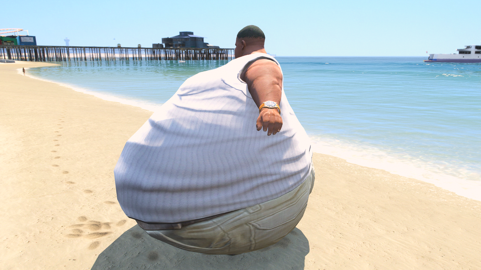 GTA 5 Mods Big Fat Franklin Addon Ped