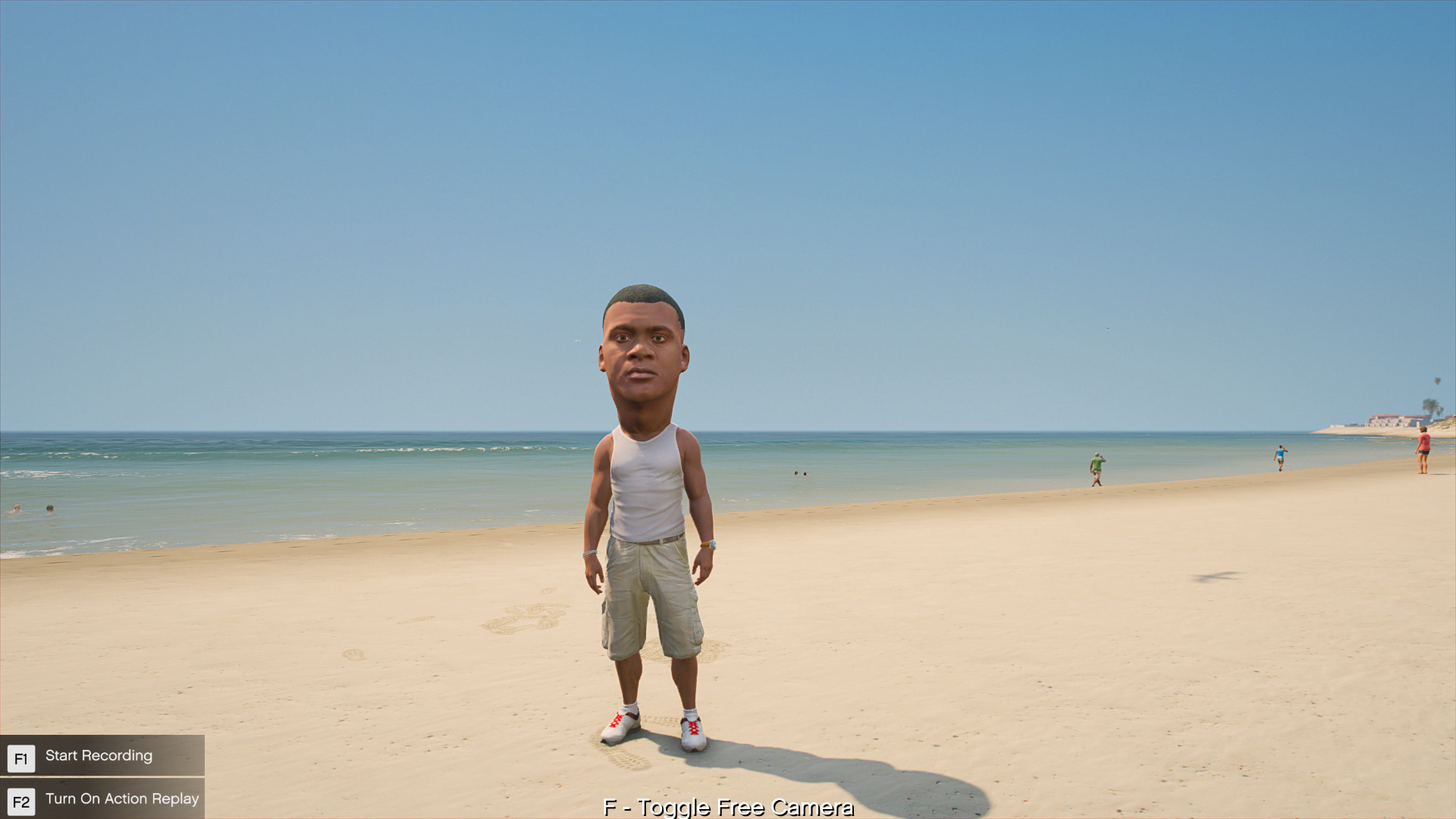 GTA 5 Mods Franklin Big Head Addon Ped (V2)