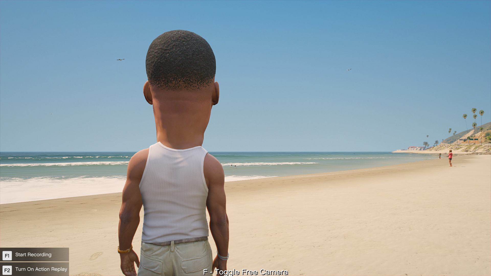 GTA 5 Mods Franklin Big Head Addon Ped (V2)