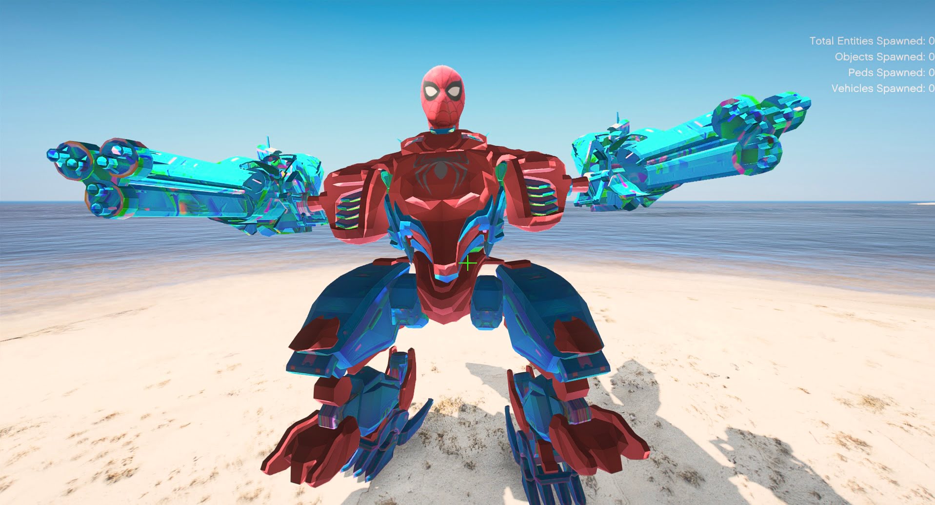 GTA 5 Mods Spiderman Robot Addon Ped (Lv3)