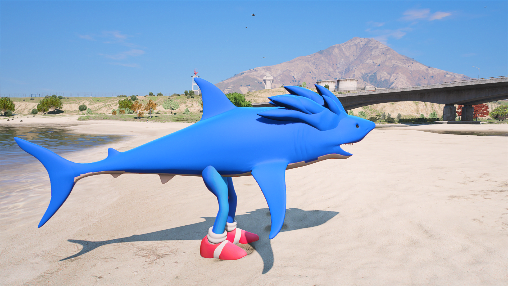 GTA 5 Mods Shark Sonic Addon Ped (V6)