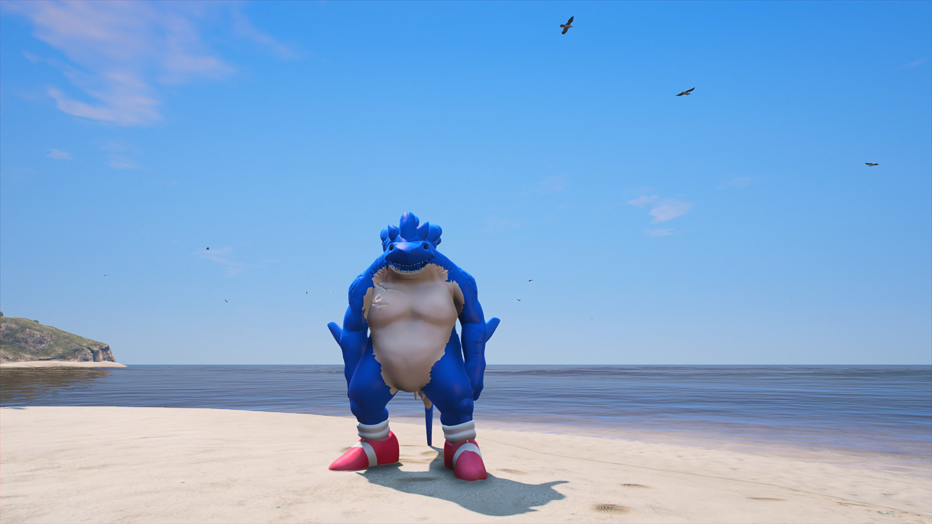 GTA 5 Mods Shark Sonic Addon Ped (V4)