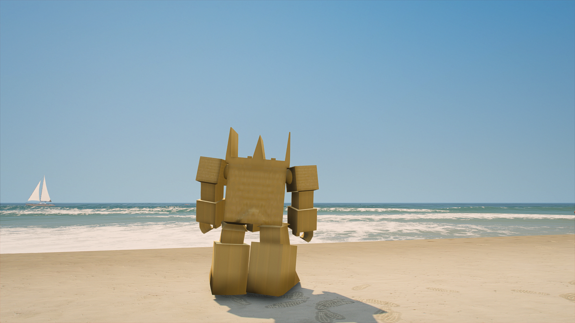 GTA 5 Mods Cardboard Robot Addon Ped