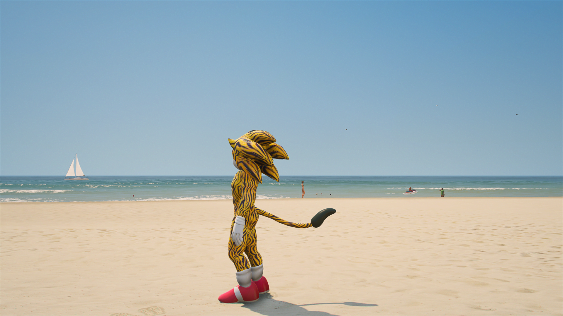 GTA 5 Mods Tiger Sonic Addon Ped