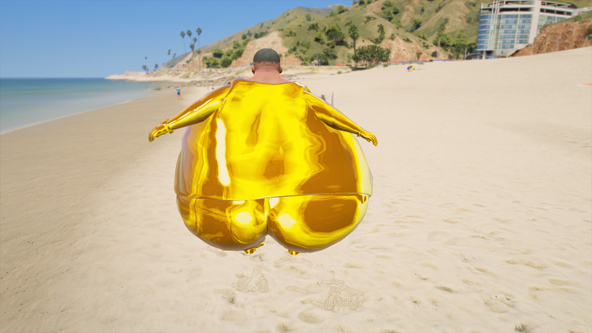 GTA 5 Mods Gold Fattest Franklin Addon Ped