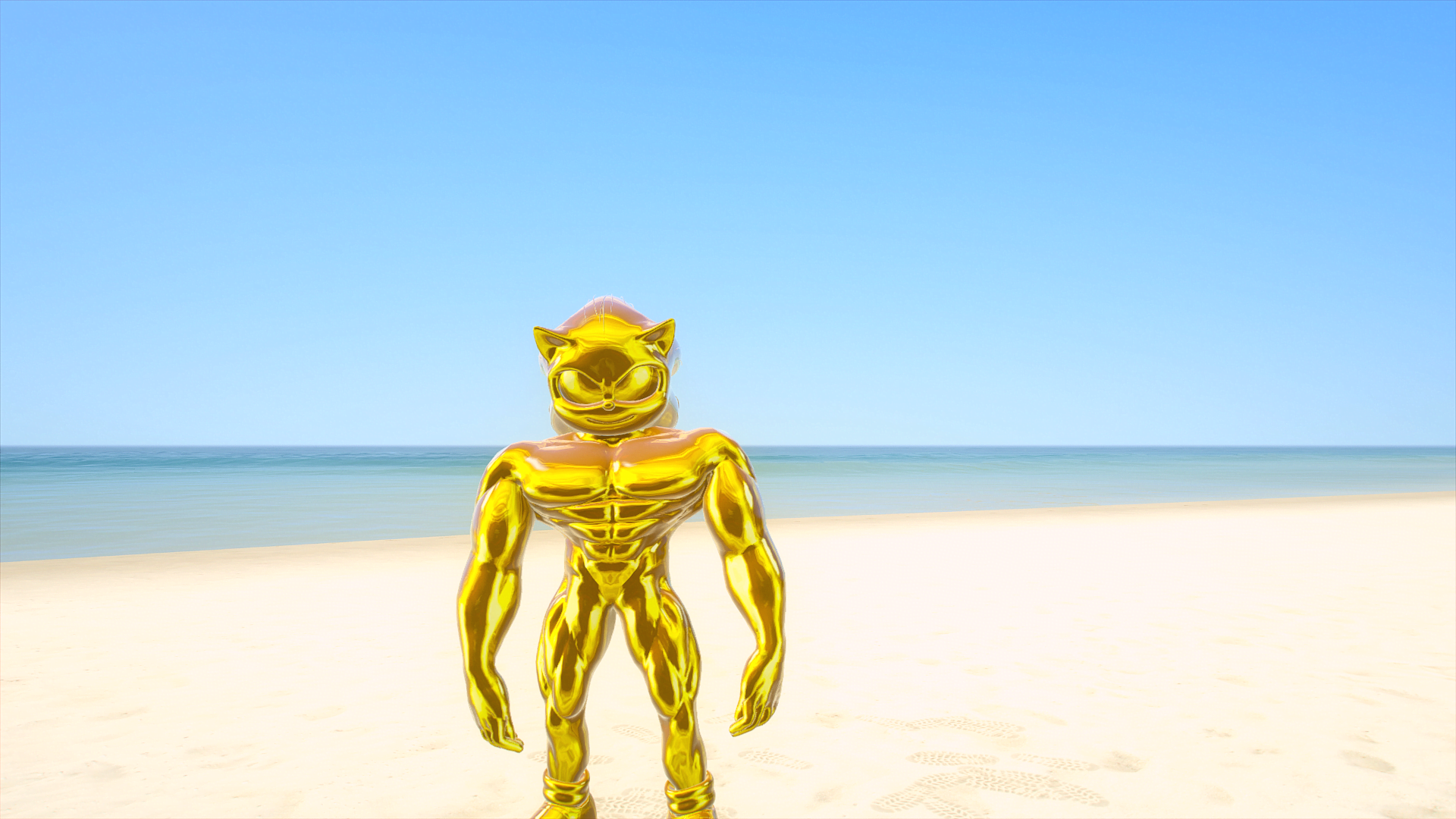 GTA 5 Mods Gold Muscular Sonic Addon Ped