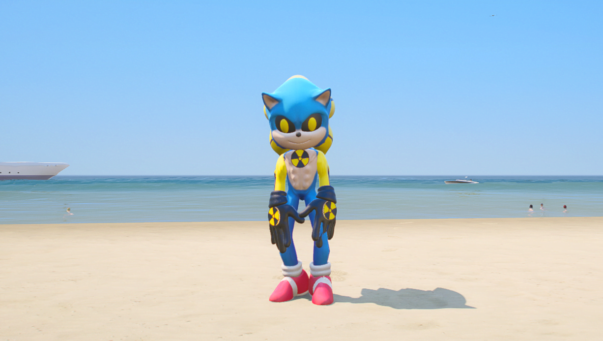 GTA 5 Mods NUCLEAR SONIC Addon Ped