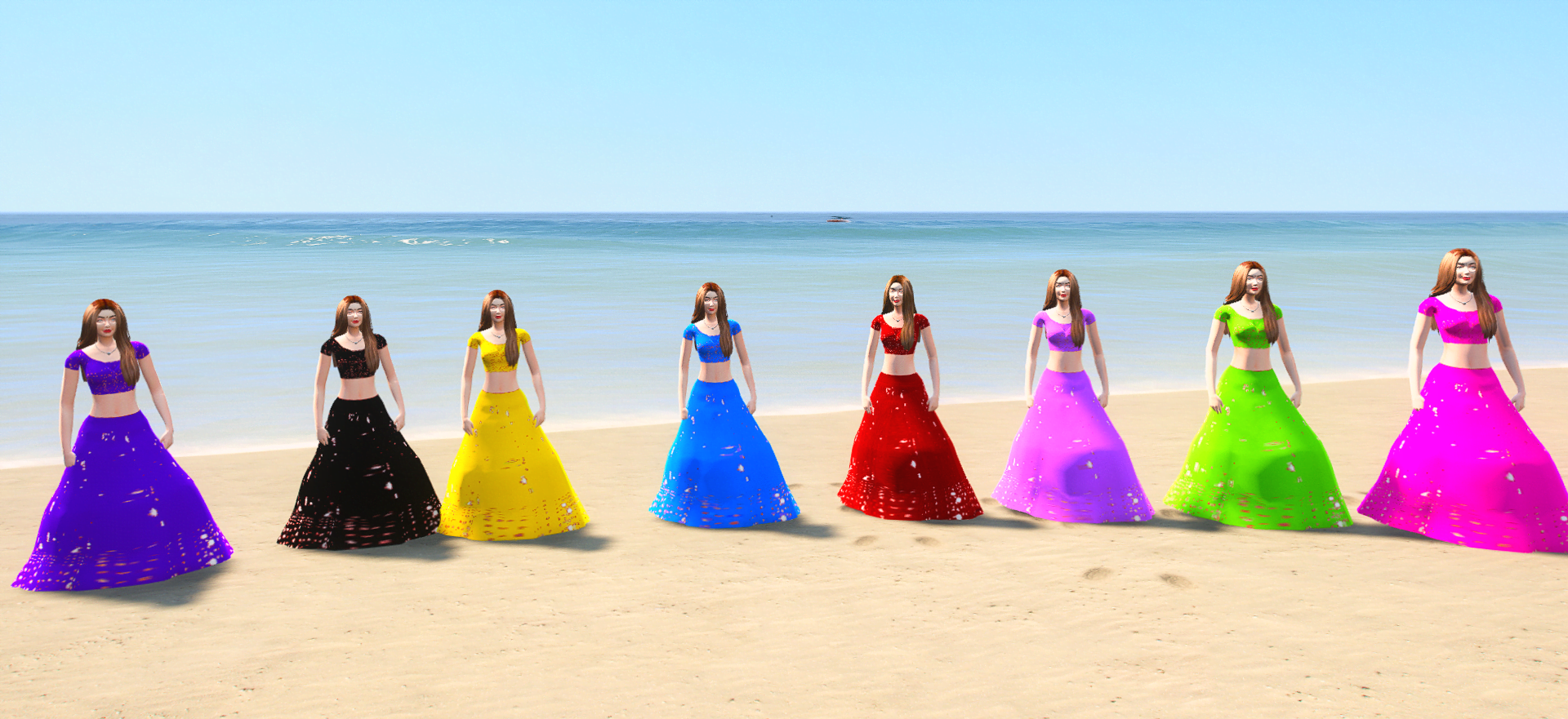 GTA 5 Mods Colourful Indian Girl Addon Ped